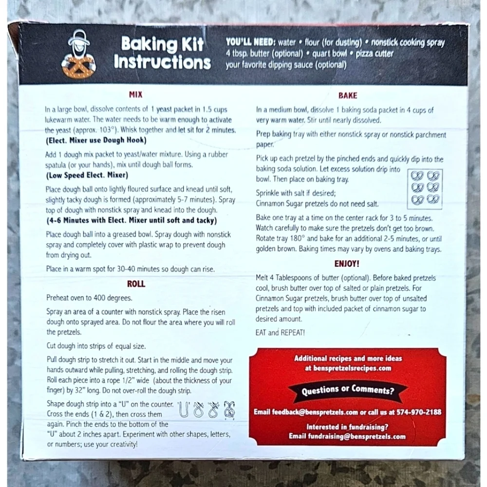FREE WHEN ADDED TO BUNDLE Ben's Soft Pretzel Baking Kit